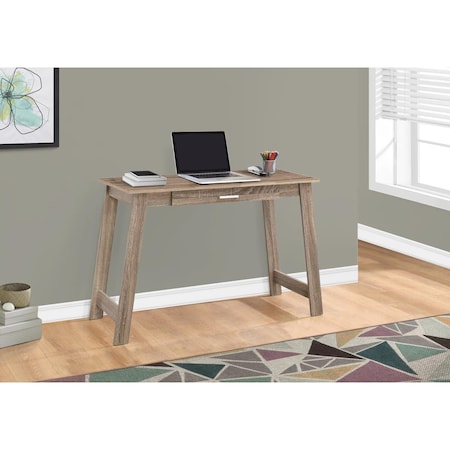 Gfancy Fixtures 29.25 in. Dark Taupe Particle Board & Laminate Computer Desk with a Storage Drawer GF3092651